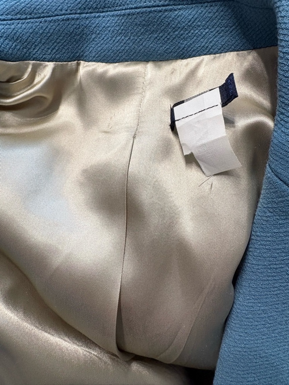 J. Crew Women's Light Teal Single-Breasted Long Coat - Picture 3 of 4